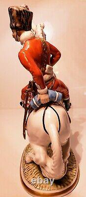 Ernst Bohne & Sons Germany Porcelain Cossack/Soldier on Rearing Horse1920-30's