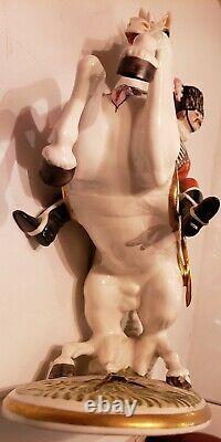 Ernst Bohne & Sons Germany Porcelain Cossack/Soldier on Rearing Horse1920-30's