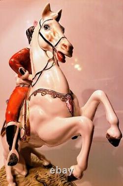 Ernst Bohne & Sons Germany Porcelain Cossack/Soldier on Rearing Horse1920-30's