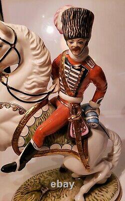 Ernst Bohne & Sons Germany Porcelain Cossack/Soldier on Rearing Horse1920-30's