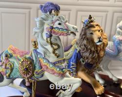 Estate Collection Lot of 3 Lenox Carousel Horse Figurines Hand Painted Porcelain