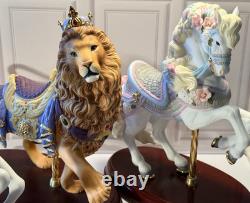 Estate Collection Lot of 3 Lenox Carousel Horse Figurines Hand Painted Porcelain