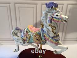 Estate Collection Lot of 3 Lenox Carousel Horse Figurines Hand Painted Porcelain