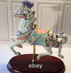 Estate Collection Lot of 3 Lenox Carousel Horse Figurines Hand Painted Porcelain