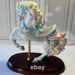 Estate Collection Lot of 3 Lenox Carousel Horse Figurines Hand Painted Porcelain