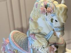 Estate Collection Lot of 3 Lenox Carousel Horse Figurines Hand Painted Porcelain