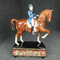 FITZ & FLOYD Equestrian Male Rider Dressage Stallion Horse Figurine