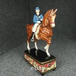 FITZ & FLOYD Equestrian Male Rider Dressage Stallion Horse Figurine