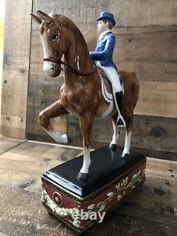 FITZ & FLOYD Equestrian Male Rider Dressage Stallion Horse Figurine