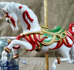 FRANKLIN MINT Christmas Carousel Horse Porcelain Figurine Scarlet Ribbons