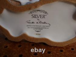 FRANKLIN MINT SILVER WHITE STALLION HORSE PAMELA Du BOULAY PORCELAIN 1991