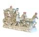 Fairytale Carriage Figurine Porcelain Lusterware Four Horse Coach Decor
