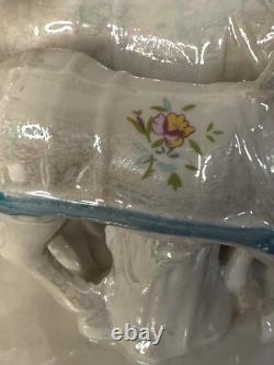 Fairytale Carriage Figurine Porcelain Lusterware Four Horse Coach Decor