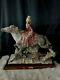 Figurine Woman On Horse Vtg A Belcari Collectible Capodimonte Italian 14x14