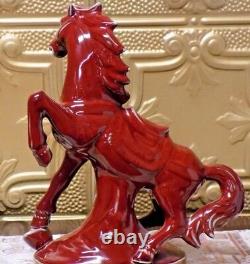 Fine Quality 14 Chinese Oxblood Porcelain Horse Statue- Asian Oriental