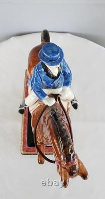 Fitz & Floyd Dressage Horse & Rider Equestrian Clock Sculpture