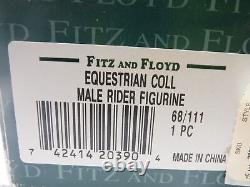 Fitz and Floyd Equestrian Collection Male rider Figurine #68-111 with box