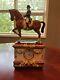 Fitz And Floyd Equestrian Dressage Horse Rider Clock Statue Figurine 11.5 H
