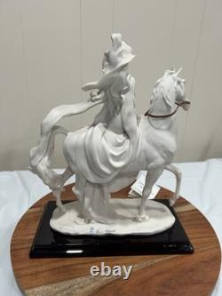 Florence by Giuseppe Armani Porcelain Figurine Woman on Horse Hand Painted 1985