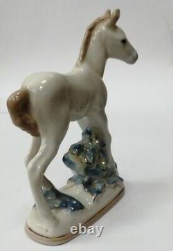 Foal Horse Porcelain Figurine Rare Vtg by Gzhel USSR 1950 Height 15cm Décor Gift