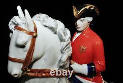 Frankenthal Wessel Vintage Prussian Dragoon Officer On Horseback 1745 Figurine Frankenthal Wessel Vintage Prussian Dragoon Officer On Horseback 1745 Figurine