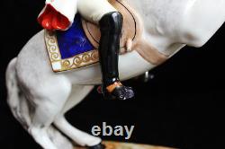 Frankenthal Wessel Vintage Prussian Dragoon Officer On Horseback 1745 Figurine