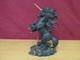 Franklin Mint Dark Fury Unicorn Horse Porcelain Sculpture Figurine Ruth Thompson