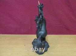 Franklin Mint Dark Fury Unicorn Horse Porcelain Sculpture Figurine Ruth Thompson