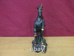 Franklin Mint Dark Fury Unicorn Horse Porcelain Sculpture Figurine Ruth Thompson