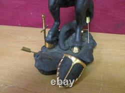 Franklin Mint Dark Fury Unicorn Horse Porcelain Sculpture Figurine Ruth Thompson