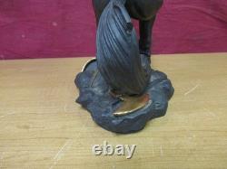 Franklin Mint Dark Fury Unicorn Horse Porcelain Sculpture Figurine Ruth Thompson