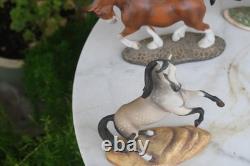 Franklin Mint Great Horses of the World, Arabian, Clydesdale, Tenn. Walking