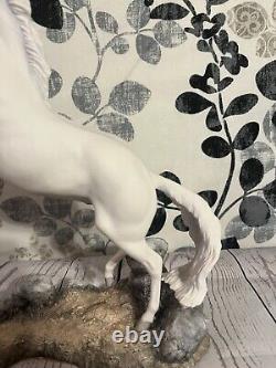 Franklin Mint Pamela Du Boulay Porcelain Horse Silver 1992 Paladium 10.5 X 11