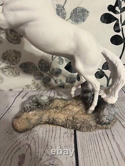 Franklin Mint Pamela Du Boulay Porcelain Horse Silver 1992 Paladium 10.5 X 11