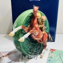 Franz Horse Monkey figurine sculpture hand-painted porcelain Artisans Taiwanese