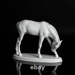 Fürstenberg Porcelain Figure Horse Albrecht Hinrich Hussmann Bisque Head Down