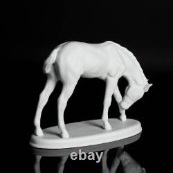 Fürstenberg Porcelain Figure Horse Albrecht Hinrich Hussmann Bisque Head Down