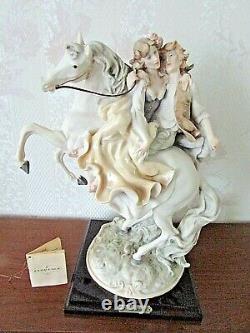 G. ARMANI Figure Figurine Statue Sculpture Two on a Horse Couples Romantic