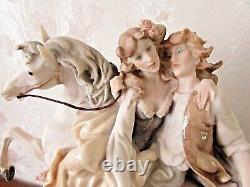 G. ARMANI Figure Figurine Statue Sculpture Two on a Horse Couples Romantic