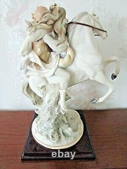 G. ARMANI Figure Figurine Statue Sculpture Two on a Horse Couples Romantic