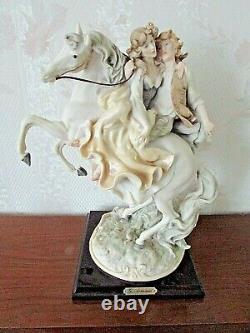 G. ARMANI Figure Figurine Statue Sculpture Two on a Horse Couples Romantic