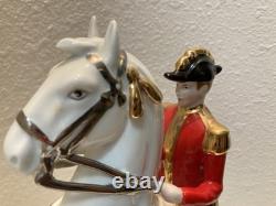 GEROLD-PORZELLAN #7083-VIENNA RIDING SCHOOL HORSE & RIDER-Lot M29