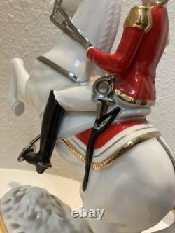 GEROLD-PORZELLAN #7083-VIENNA RIDING SCHOOL HORSE & RIDER-Lot M29