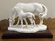 Goebel Bavaria Bisque Mare & Foal Horse White Porcelain 150/950 Signed Sculpture