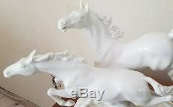 Galloping Horses Porcelain Figurine Hutschenreuther Germany -FREEDOM