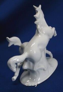 Gdr German Democratic Republic White Porcelain Horse Figurine