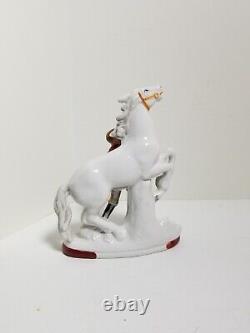 German Figurine Stallion & Horse Trainer Porcelain Pre 1949