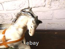 German Grafenthal marked porcelain Coach princess horses sculpture rare