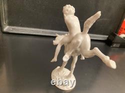German PORCELAIN BOY ON HORSE by Hutschenreuther/Gelb Mint Condition
