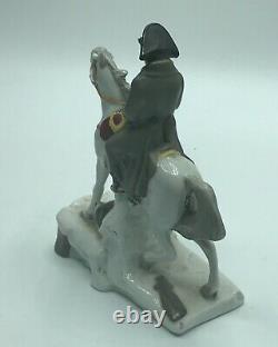 German Scheibe Alsbach Porcelain Soldier On Horse Figurine